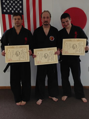 Brent Mistretta (Nidan), Jim Wheeler (Godan), Nino Mistretta (Shodan)